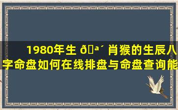 1980年生 🪴 肖猴的生辰八字命盘如何在线排盘与命盘查询能为其 🐠 带来哪些启示